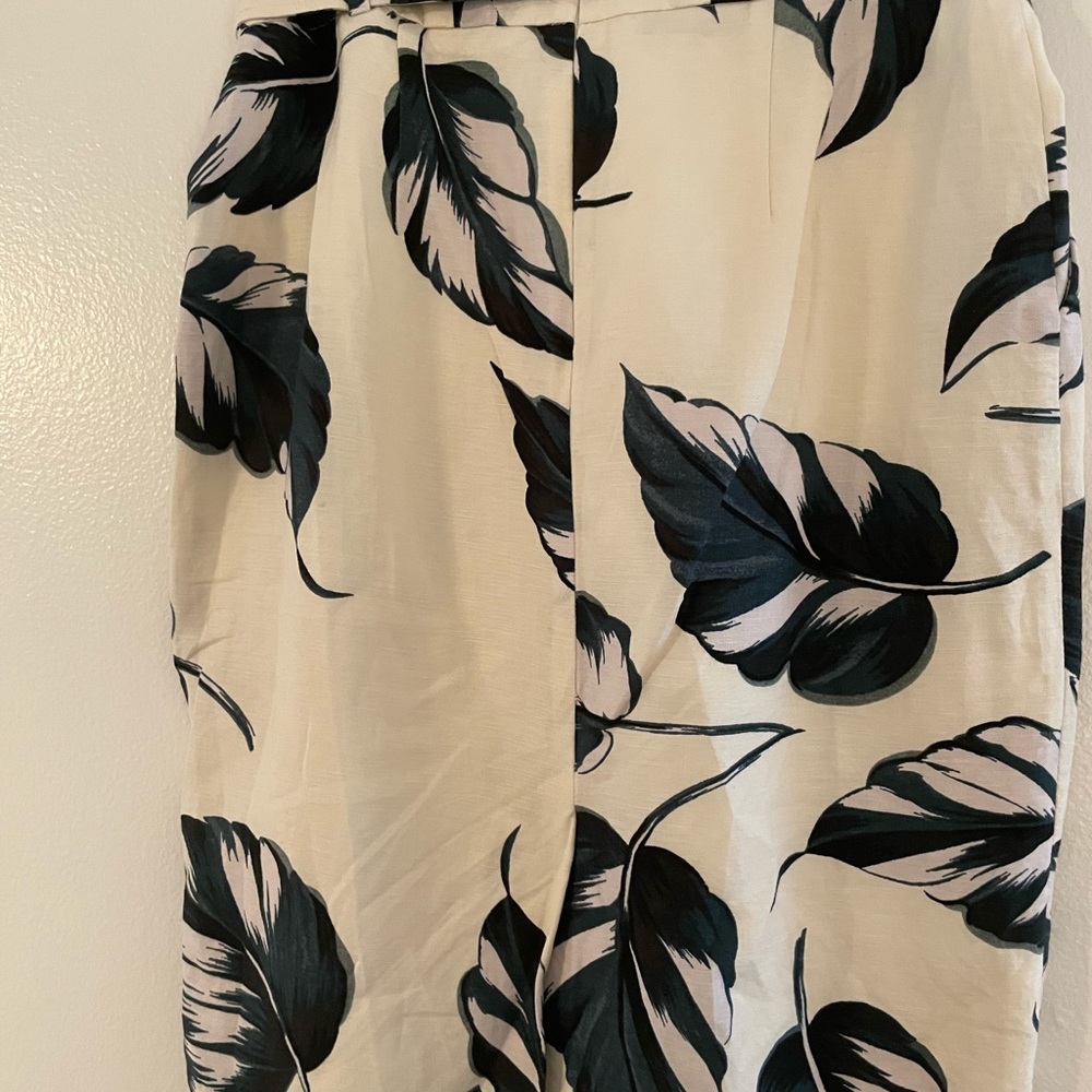 LOFT Knee-length linen floral skirt